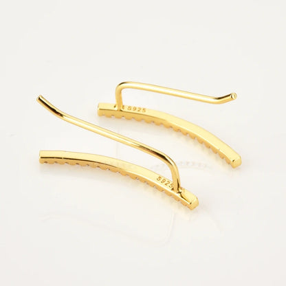 Reverse / upside down product photo of gold climber earring 