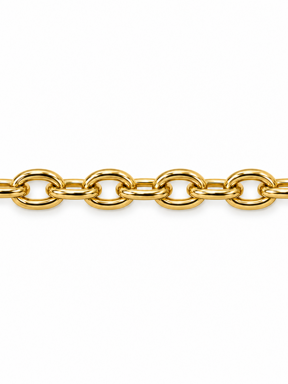 Sculptural Double Linkette in polished yellow gold