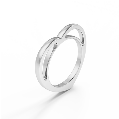 Heartfelt Statement Ring in White Gold