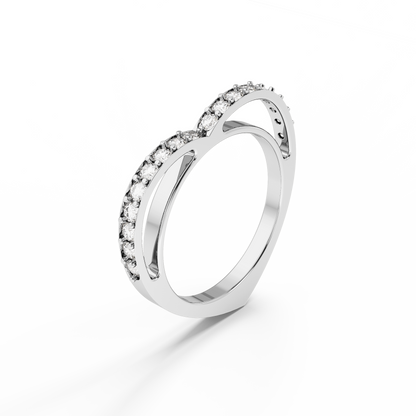 Heartfelt Statement Ring with Pave detail