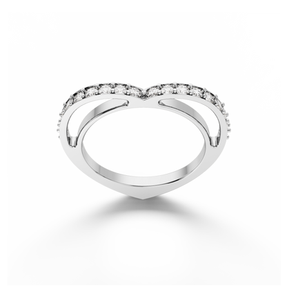 Heartfelt Statement Ring with Pave detail