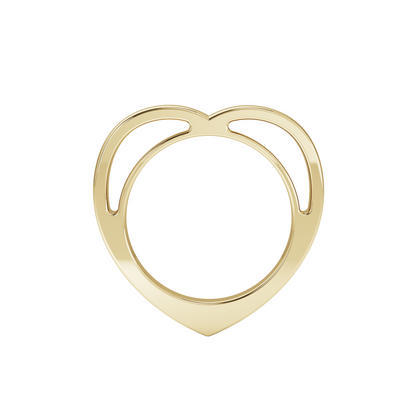 Heartfelt Statement Ring in Gold